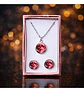 Set Joyería Mujer Collar Y Aretes Dije Luna Brilla Luminoso - Miniatura 14