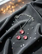 Set Joyería Mujer Collar Y Aretes Dije Luna Brilla Luminoso - Miniatura 15
