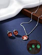 Set Joyería Mujer Collar Y Aretes Dije Luna Brilla Luminoso - Miniatura 16