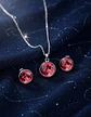 Set Joyería Mujer Collar Y Aretes Dije Luna Brilla Luminoso - Miniatura 17