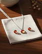 Set Joyería Mujer Collar Y Aretes Dije Luna Brilla Luminoso - Miniatura 24