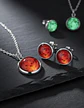 Set Joyería Mujer Collar Y Aretes Dije Luna Brilla Luminoso - Miniatura 27
