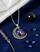 Collar Para Mujer Dije Cabujón Cristal Luna Galaxia Planetas - Miniatura 3