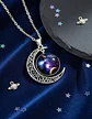 Collar Para Mujer Dije Cabujón Cristal Luna Galaxia Planetas - Miniatura 4