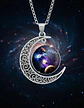 Collar Para Mujer Dije Cabujón Cristal Luna Galaxia Planetas - Miniatura 5