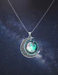 Collar Para Mujer Dije Cabujón Cristal Luna Galaxia Planetas - Miniatura 10