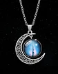 Collar Para Mujer Dije Cabujón Cristal Luna Galaxia Planetas - Miniatura 18