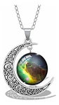 Collar Para Mujer Dije Cabujón Cristal Luna Galaxia Planetas - Miniatura 20