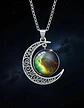 Collar Para Mujer Dije Cabujón Cristal Luna Galaxia Planetas - Miniatura 23