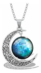 Collar Para Mujer Dije Cabujón Cristal Luna Galaxia Planetas - Miniatura 25