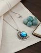 Collar Para Mujer Dije Cabujón Cristal Luna Galaxia Planetas - Miniatura 27