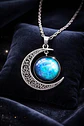 Collar Para Mujer Dije Cabujón Cristal Luna Galaxia Planetas - Miniatura 28