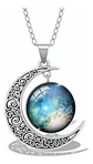 Collar Para Mujer Dije Cabujón Cristal Luna Galaxia Planetas - Miniatura 30