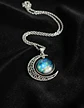 Collar Para Mujer Dije Cabujón Cristal Luna Galaxia Planetas - Miniatura 34