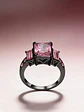 Anillo Para Mujeres Piedra Cz Rosa Corte Princesa Baguette - Miniatura 8