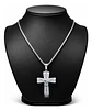 Collar De Acero Para Hombre Y Mujer Dije Cruz Cristo Grabado - Miniatura 11
