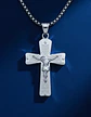 Collar De Acero Para Hombre Y Mujer Dije Cruz Cristo Grabado - Miniatura 15
