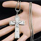 Collar De Acero Para Hombre Y Mujer Dije Cruz Cristo Grabado - Miniatura 17
