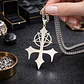 Collar De Acero Para Hombre Y Mujer Dije Pentagrama Sigil - Miniatura 4