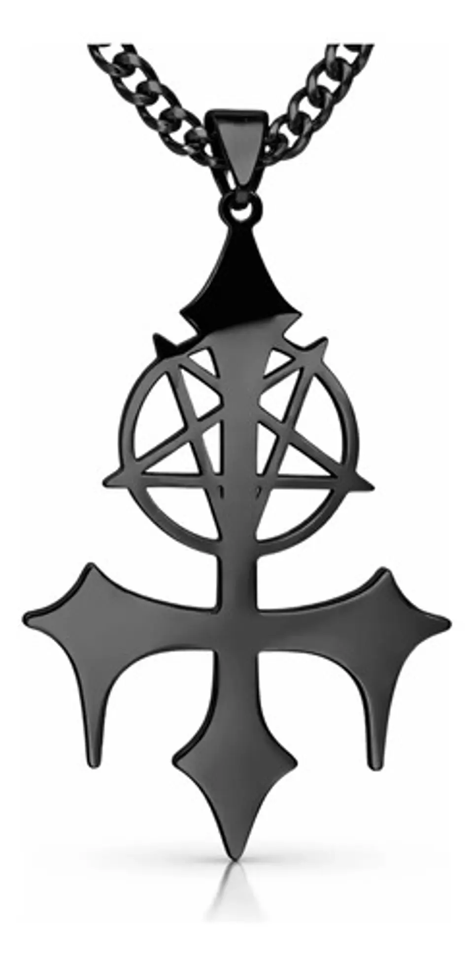Collar De Acero Para Hombre Y Mujer Dije Pentagrama Sigil 9