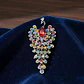Broche De Lujo Alfiler Para Mujeres Pavo Real Piedras Cz - Miniatura 4