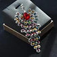 Broche De Lujo Alfiler Para Mujeres Pavo Real Piedras Cz - Miniatura 7