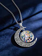 Collar Para Mujer Y Niña Dije Luna Cabujón Anime Sailor Moon - Miniatura 4