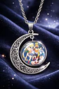Collar Para Mujer Y Niña Dije Luna Cabujón Anime Sailor Moon - Miniatura 5