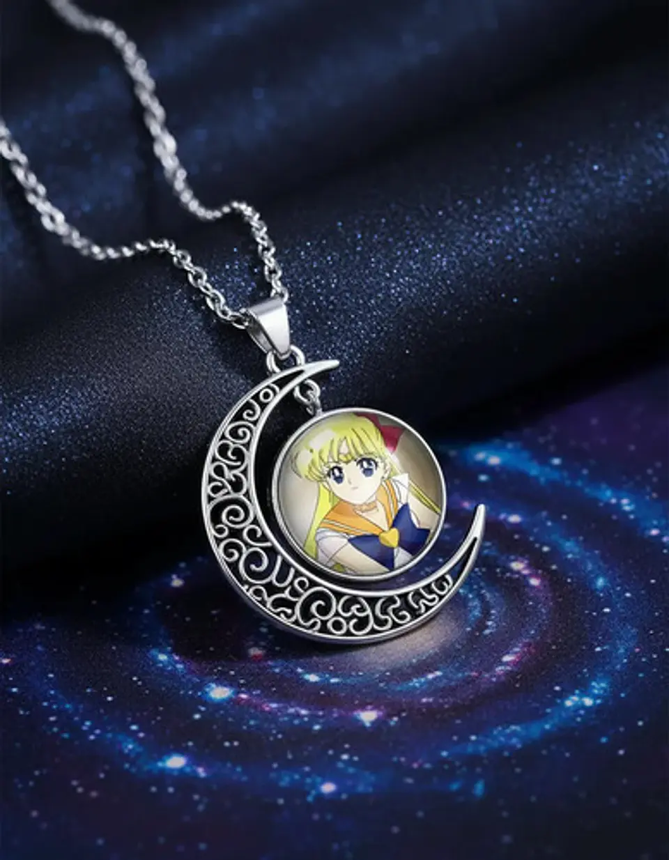 Collar Para Mujer Y Niña Dije Luna Cabujón Anime Sailor Moon 15