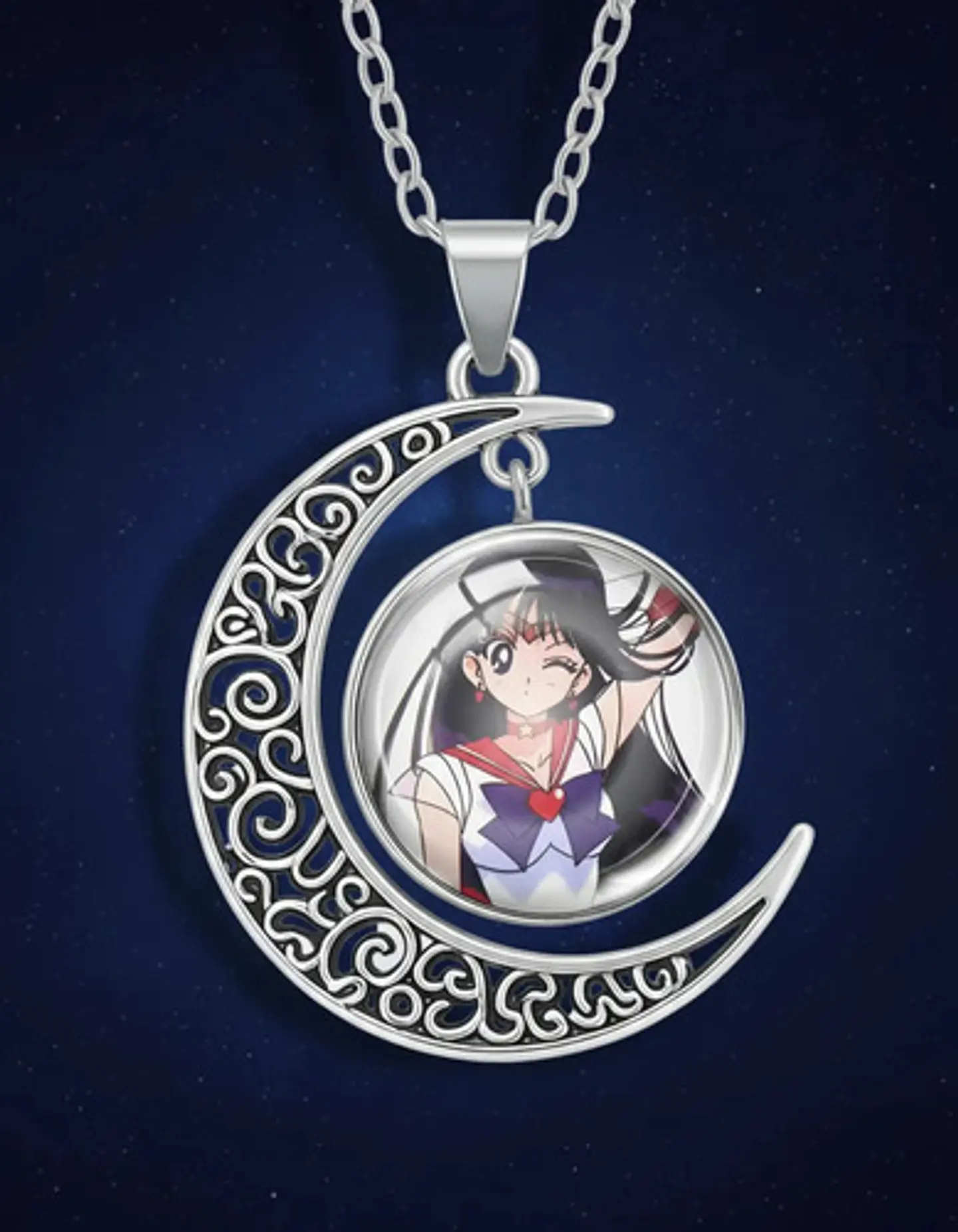 Collar Para Mujer Y Niña Dije Luna Cabujón Anime Sailor Moon 21