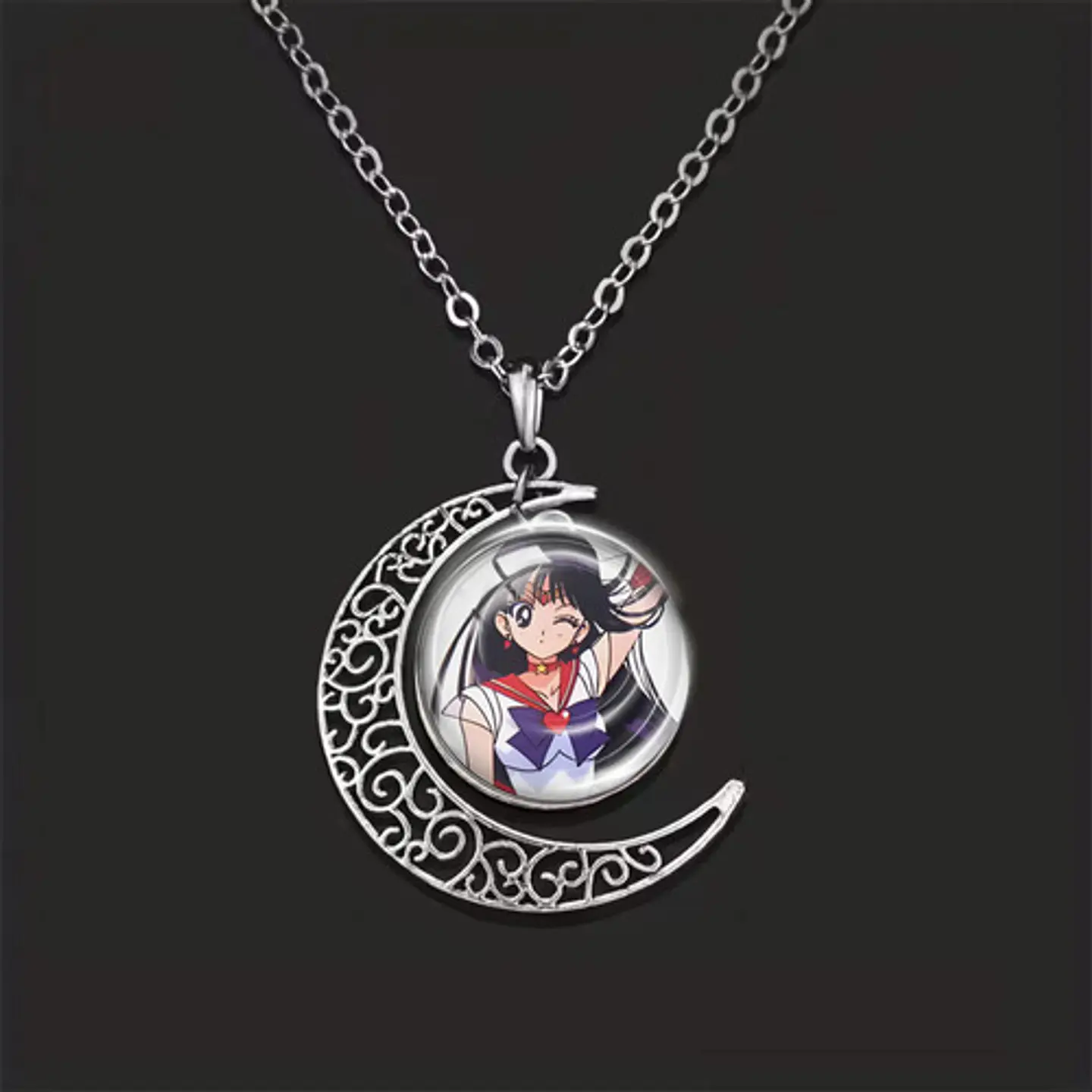 Collar Para Mujer Y Niña Dije Luna Cabujón Anime Sailor Moon 23