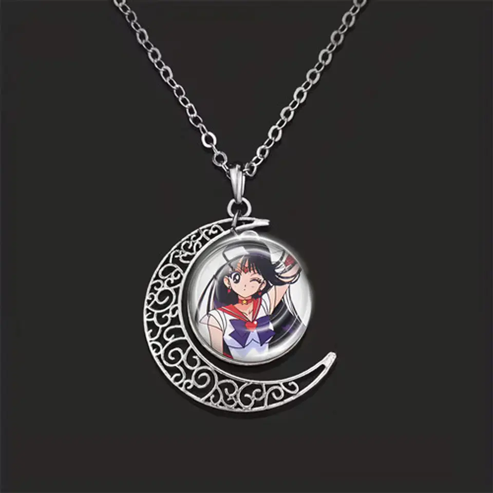 Collar Para Mujer Y Niña Dije Luna Cabujón Anime Sailor Moon 23