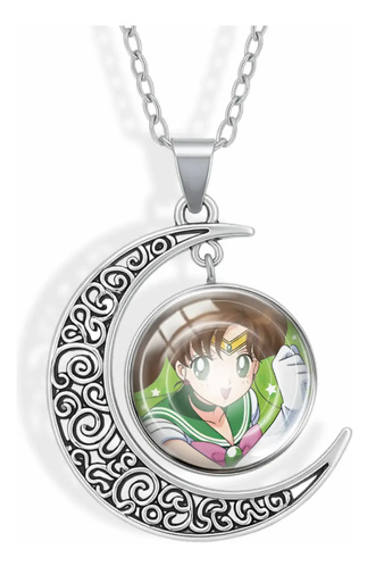Collar Para Mujer Y Niña Dije Luna Cabujón Anime Sailor Moon 25