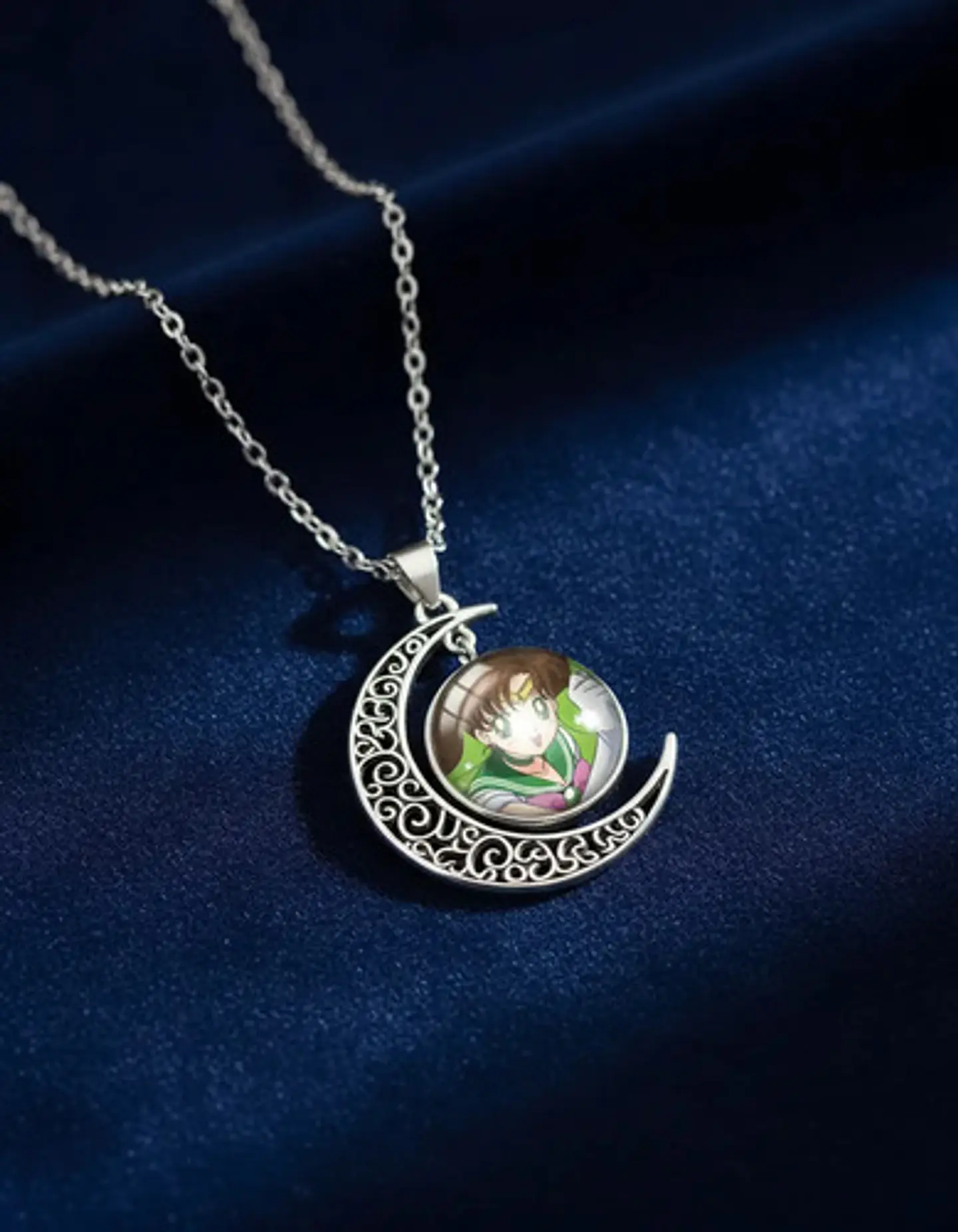 Collar Para Mujer Y Niña Dije Luna Cabujón Anime Sailor Moon 26