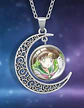 Collar Para Mujer Y Niña Dije Luna Cabujón Anime Sailor Moon - Miniatura 27