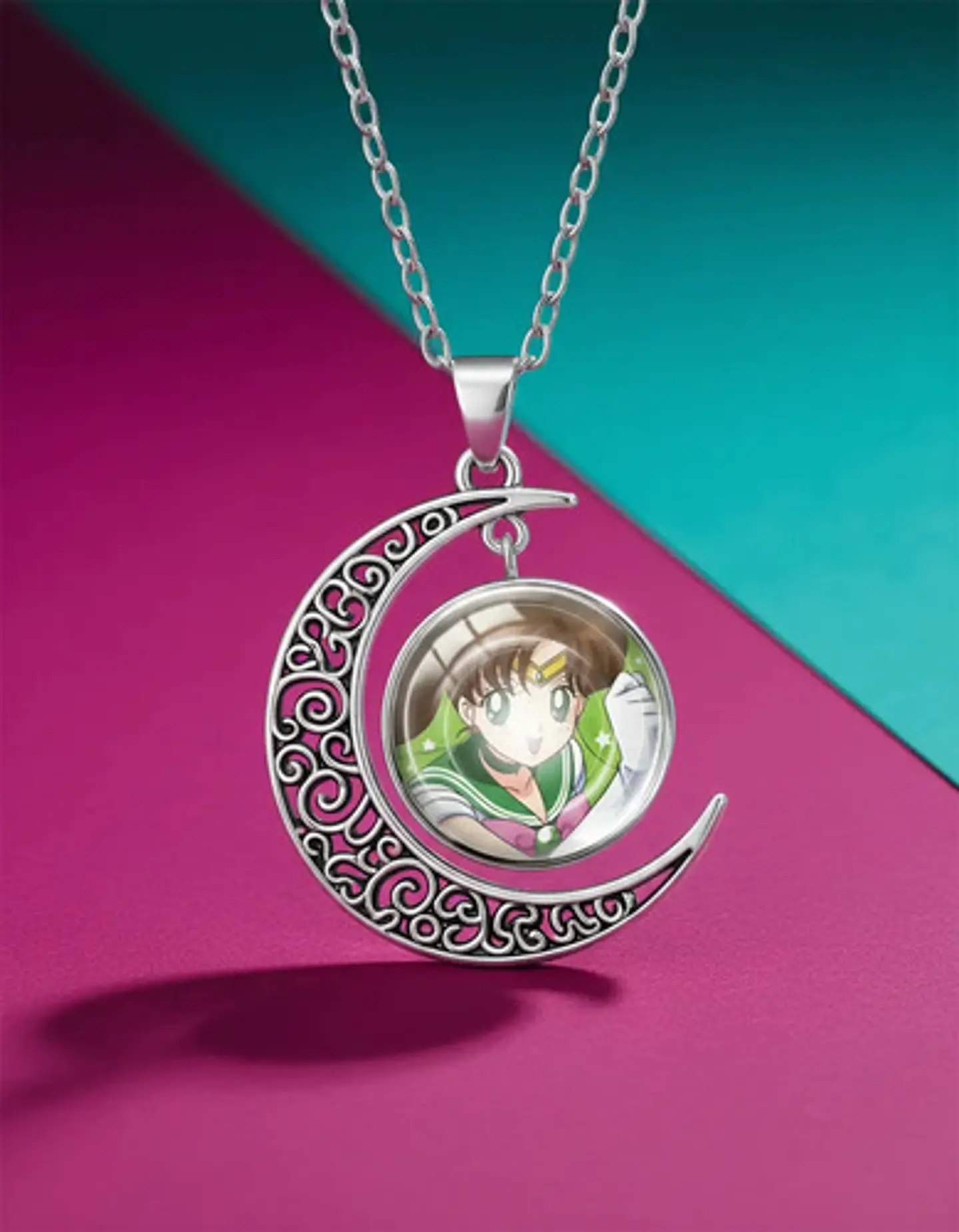 Collar Para Mujer Y Niña Dije Luna Cabujón Anime Sailor Moon 28
