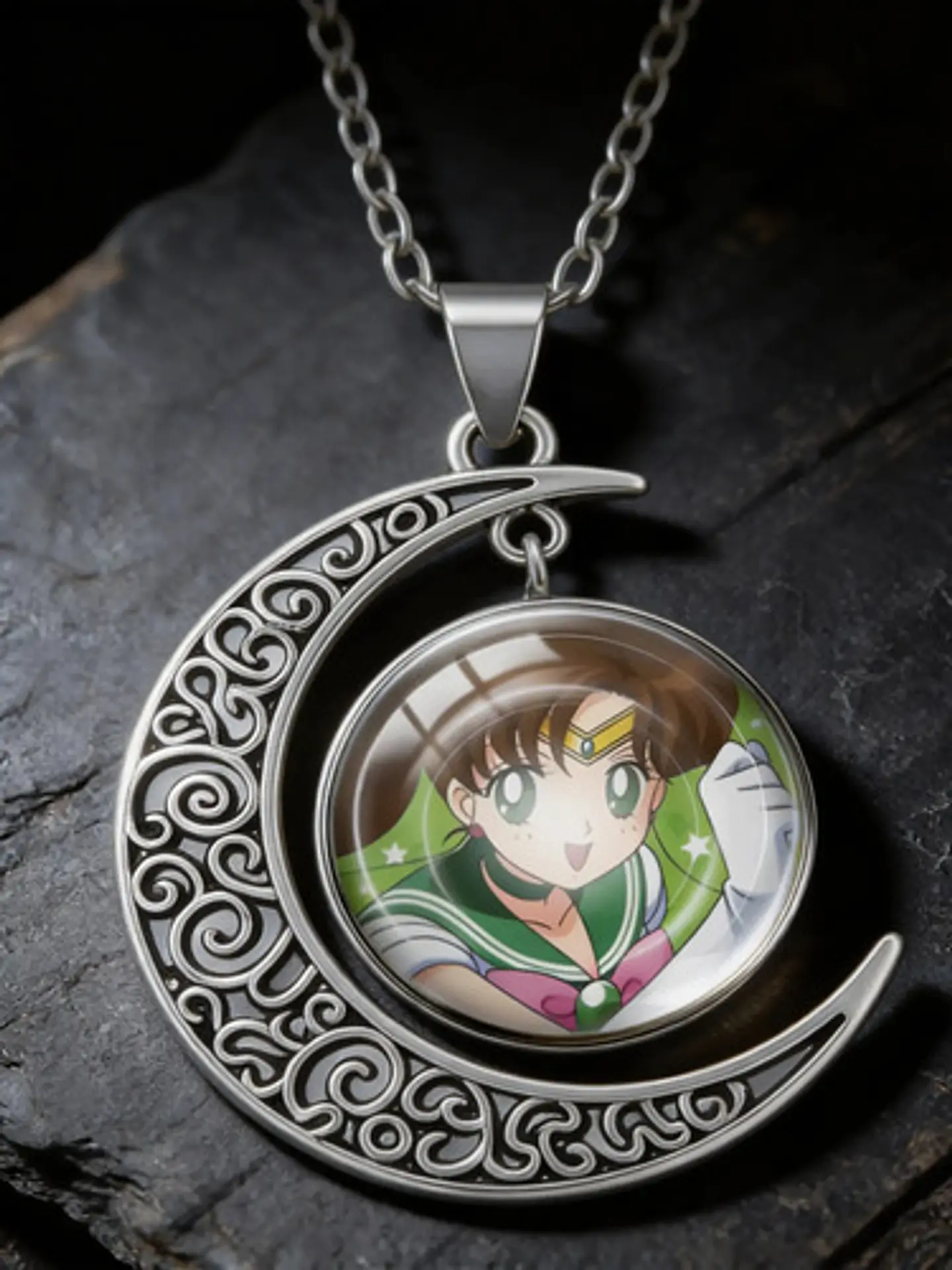 Collar Para Mujer Y Niña Dije Luna Cabujón Anime Sailor Moon 29