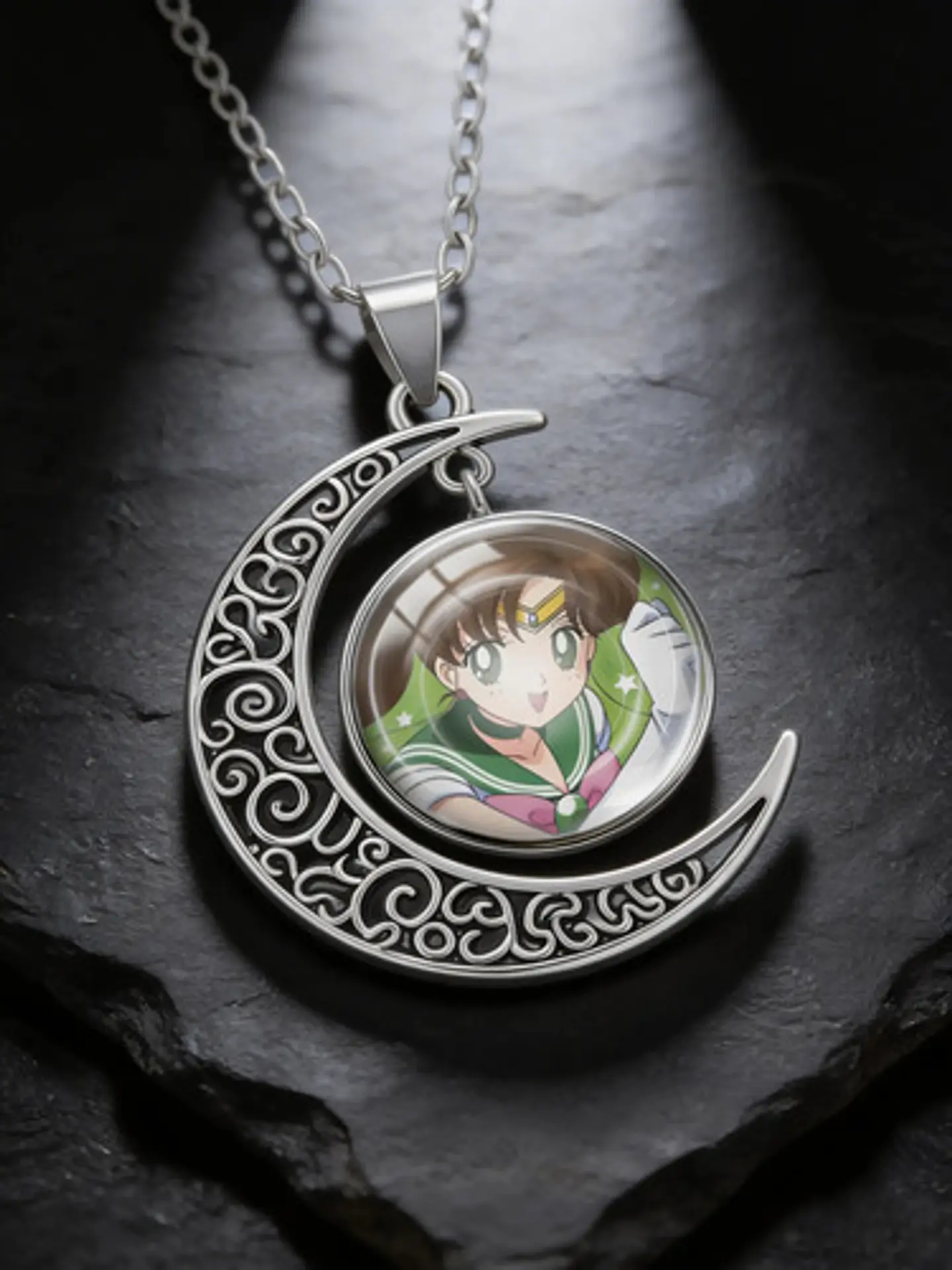 Collar Para Mujer Y Niña Dije Luna Cabujón Anime Sailor Moon 30