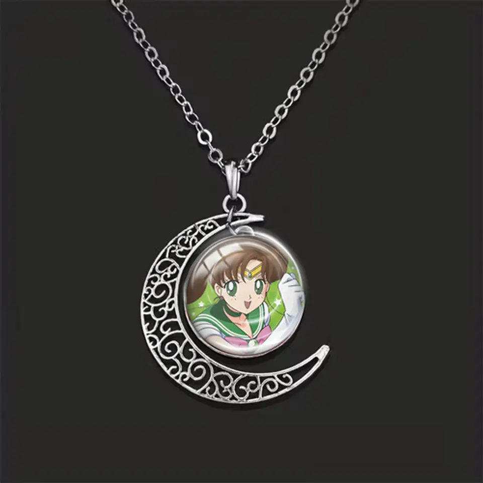 Collar Para Mujer Y Niña Dije Luna Cabujón Anime Sailor Moon 31