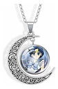 Collar Para Mujer Y Niña Dije Luna Cabujón Anime Sailor Moon - Miniatura 34
