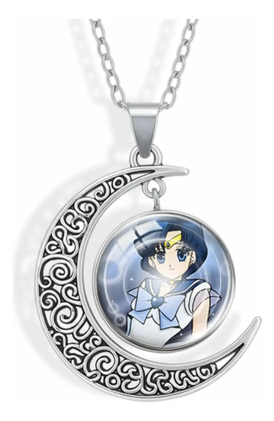 Collar Para Mujer Y Niña Dije Luna Cabujón Anime Sailor Moon 34