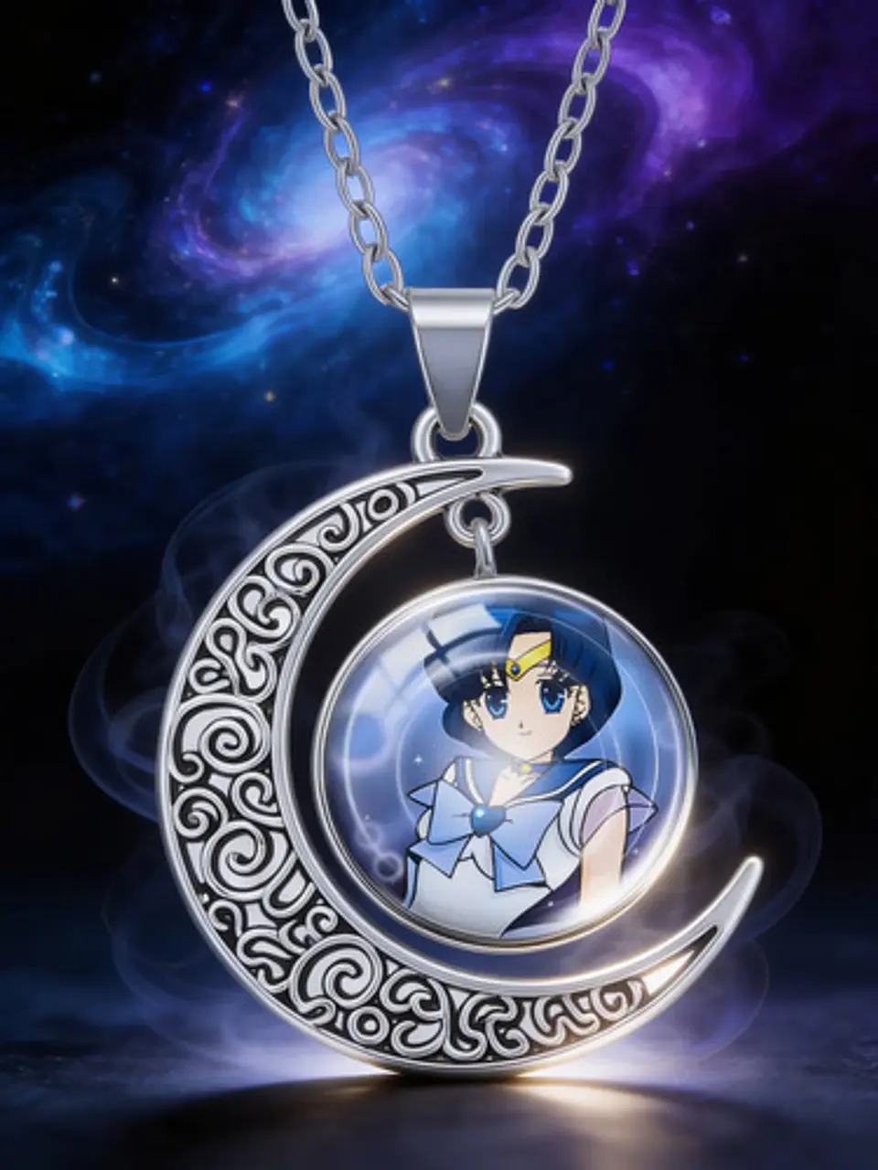 Collar Para Mujer Y Niña Dije Luna Cabujón Anime Sailor Moon 35