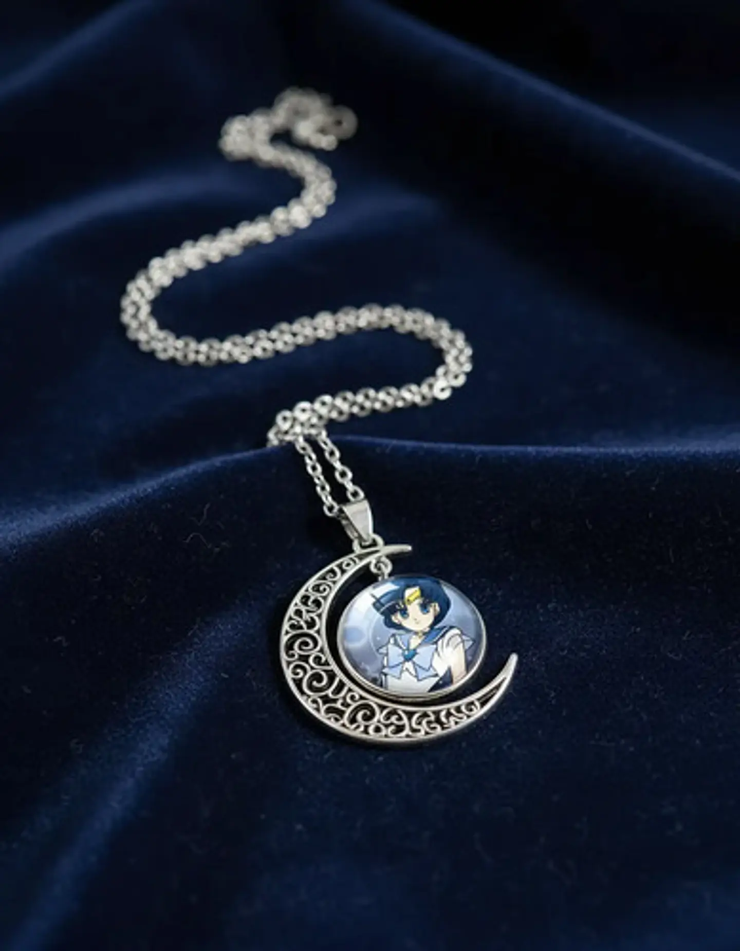 Collar Para Mujer Y Niña Dije Luna Cabujón Anime Sailor Moon 38