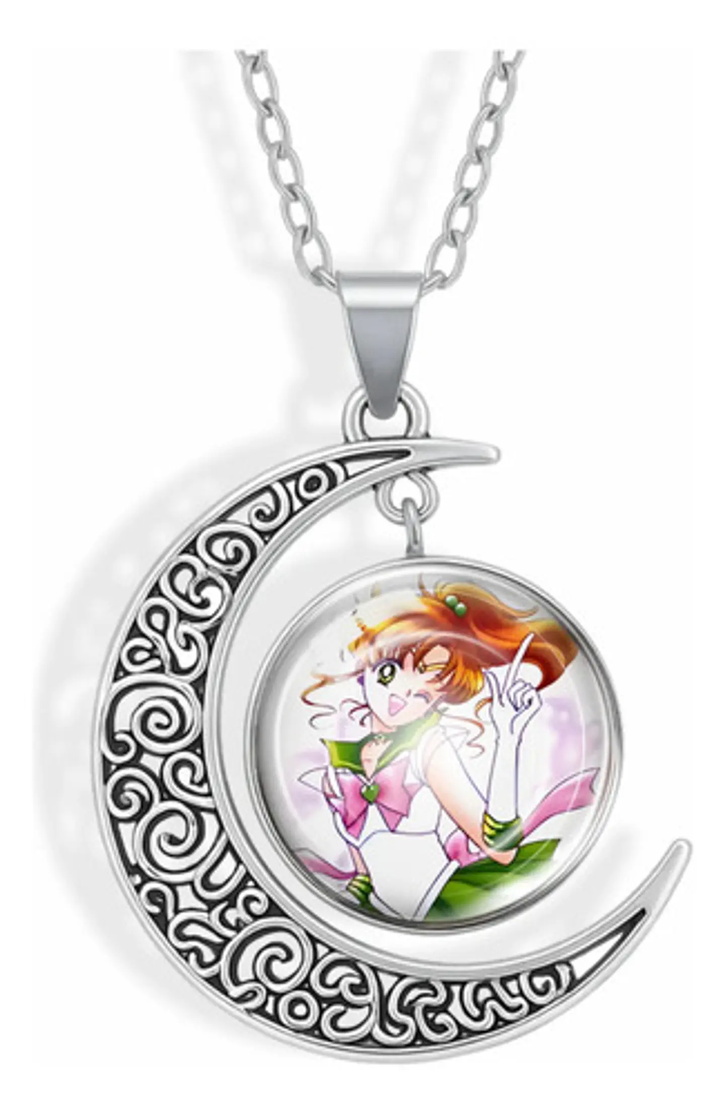 Collar Para Mujer Y Niña Dije Luna Cabujón Anime Sailor Moon 42