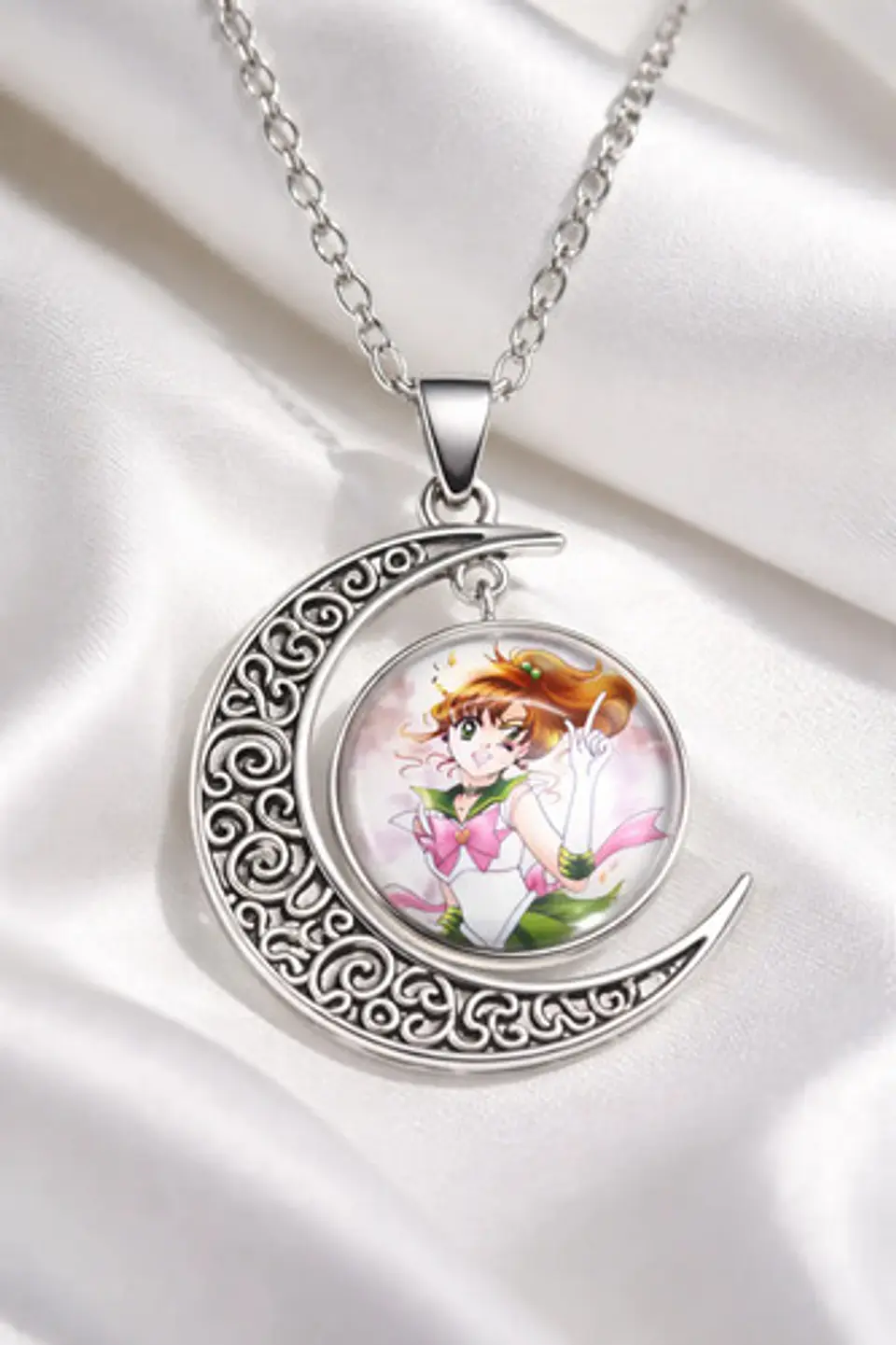 Collar Para Mujer Y Niña Dije Luna Cabujón Anime Sailor Moon 44