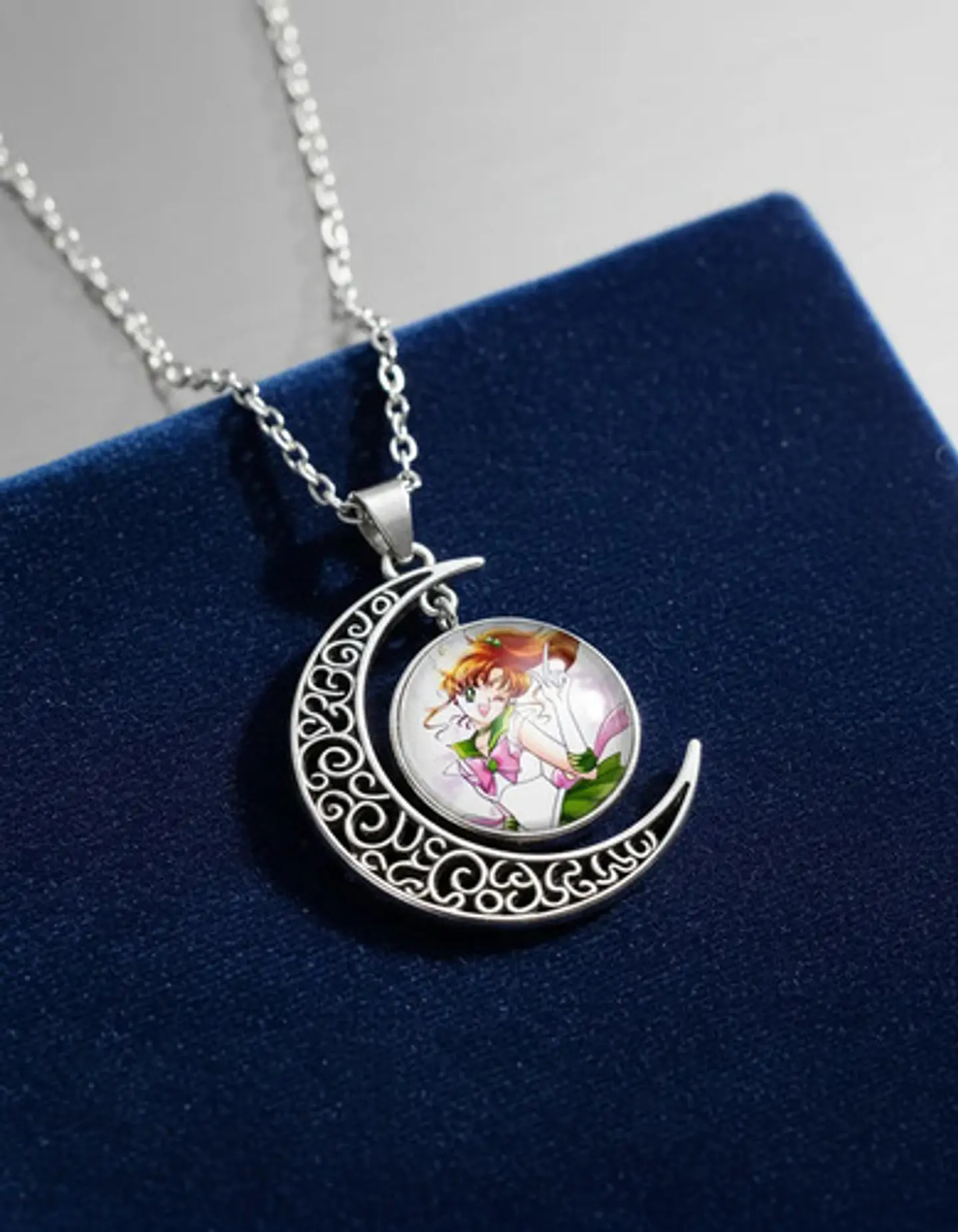 Collar Para Mujer Y Niña Dije Luna Cabujón Anime Sailor Moon 45