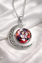 Collar Para Mujer Y Niña Dije Luna Cabujón Anime Sailor Moon - Miniatura 52