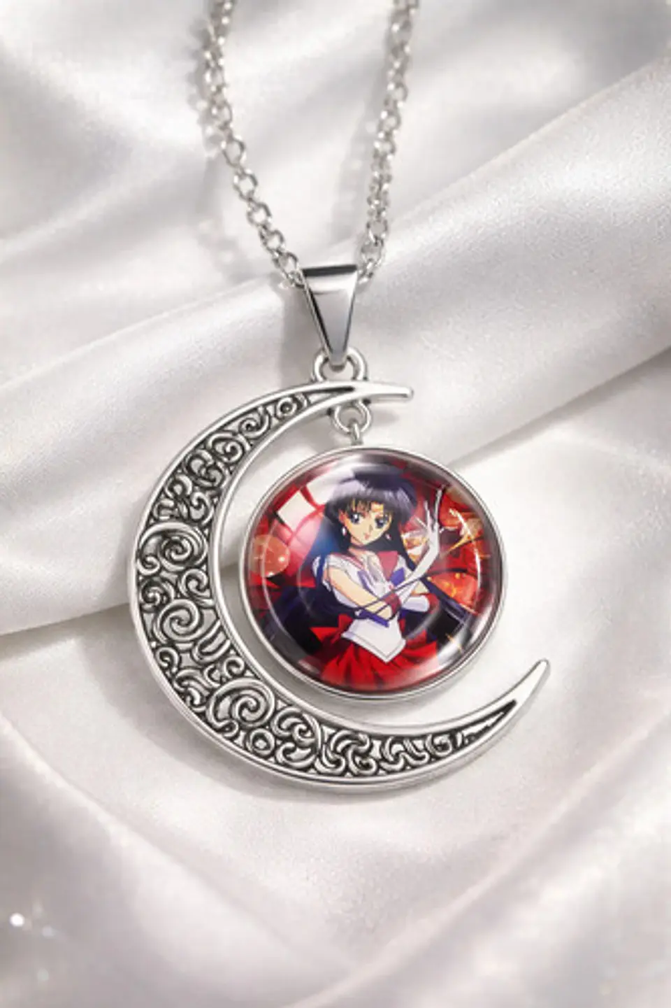 Collar Para Mujer Y Niña Dije Luna Cabujón Anime Sailor Moon 52