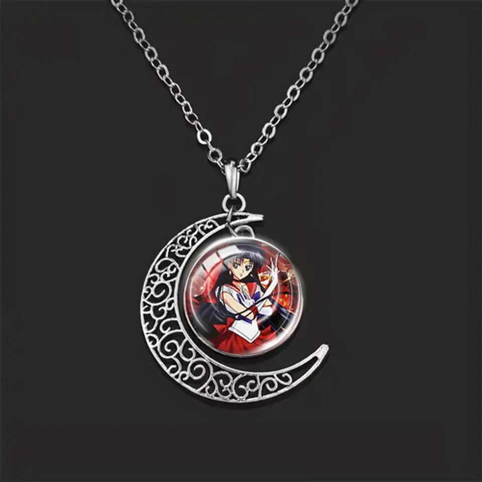 Collar Para Mujer Y Niña Dije Luna Cabujón Anime Sailor Moon 54