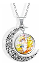 Collar Para Mujer Y Niña Dije Luna Cabujón Anime Sailor Moon - Miniatura 57